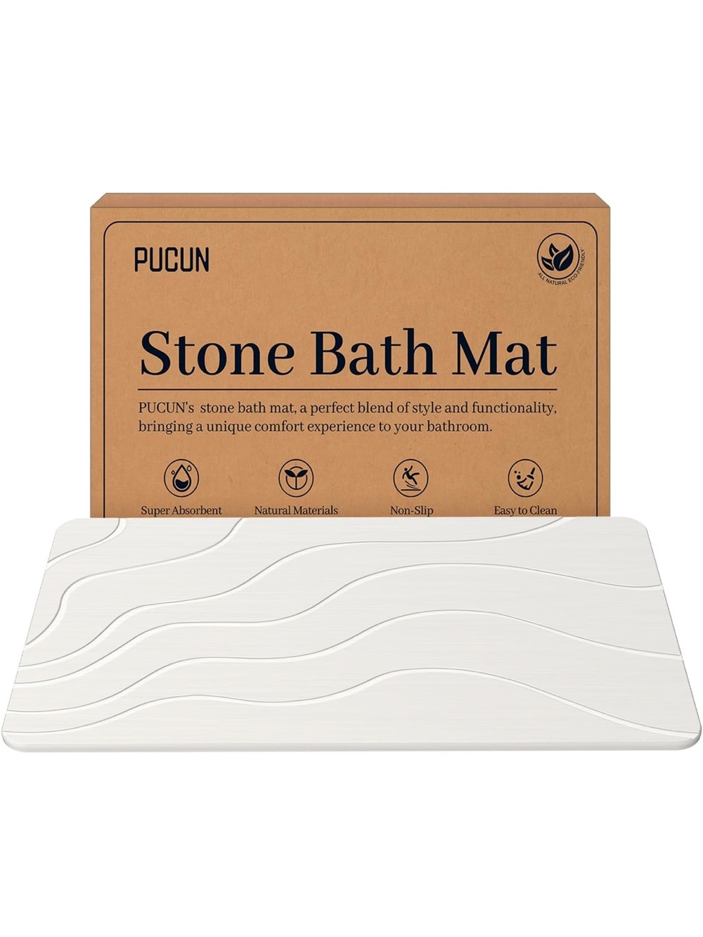 Cream Stone Bath Mat